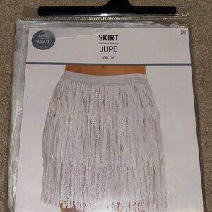 New Adult One Size~ Skirt/Costume/Dress Up White Sequin Strings
